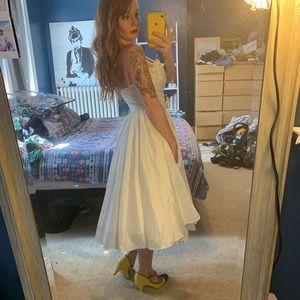 Unique vintage white pinup dress